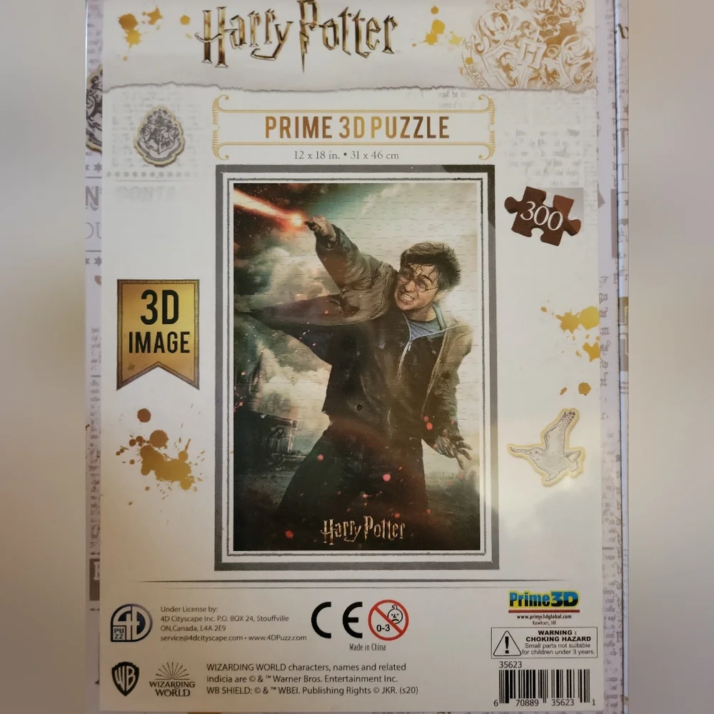 Harry Potter 3D Image Puzzle in Metal Collectors Tin 300 pieces NEW Sealed
